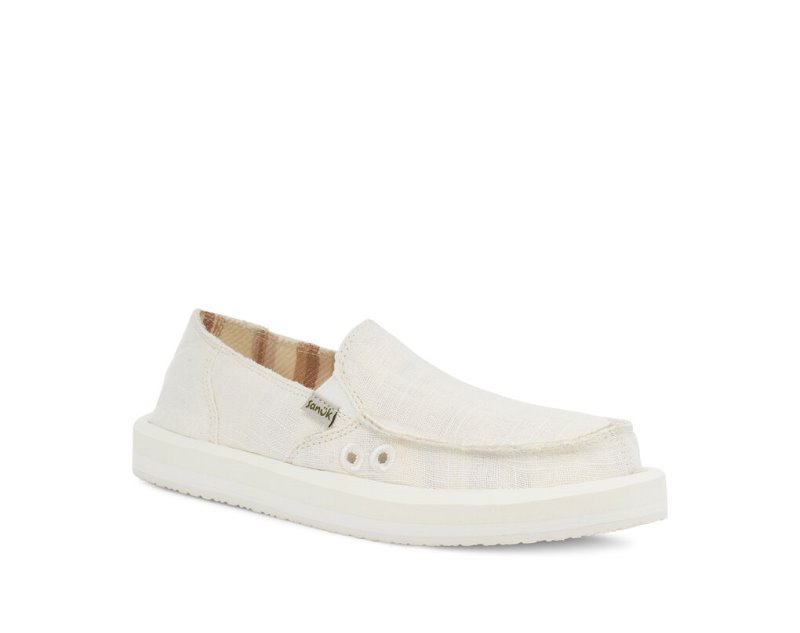 Sanuk Donna St Hemp Women's Shoes White | Canada 161ILH